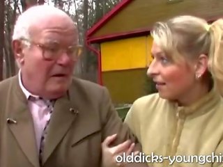 Big Tit lassie Does Old grandpa